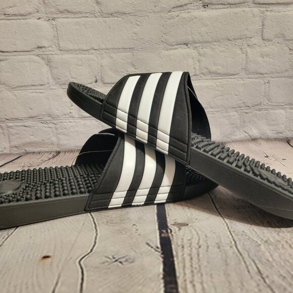 Mens Adidas Adissage Slides - Picture 4 of 8